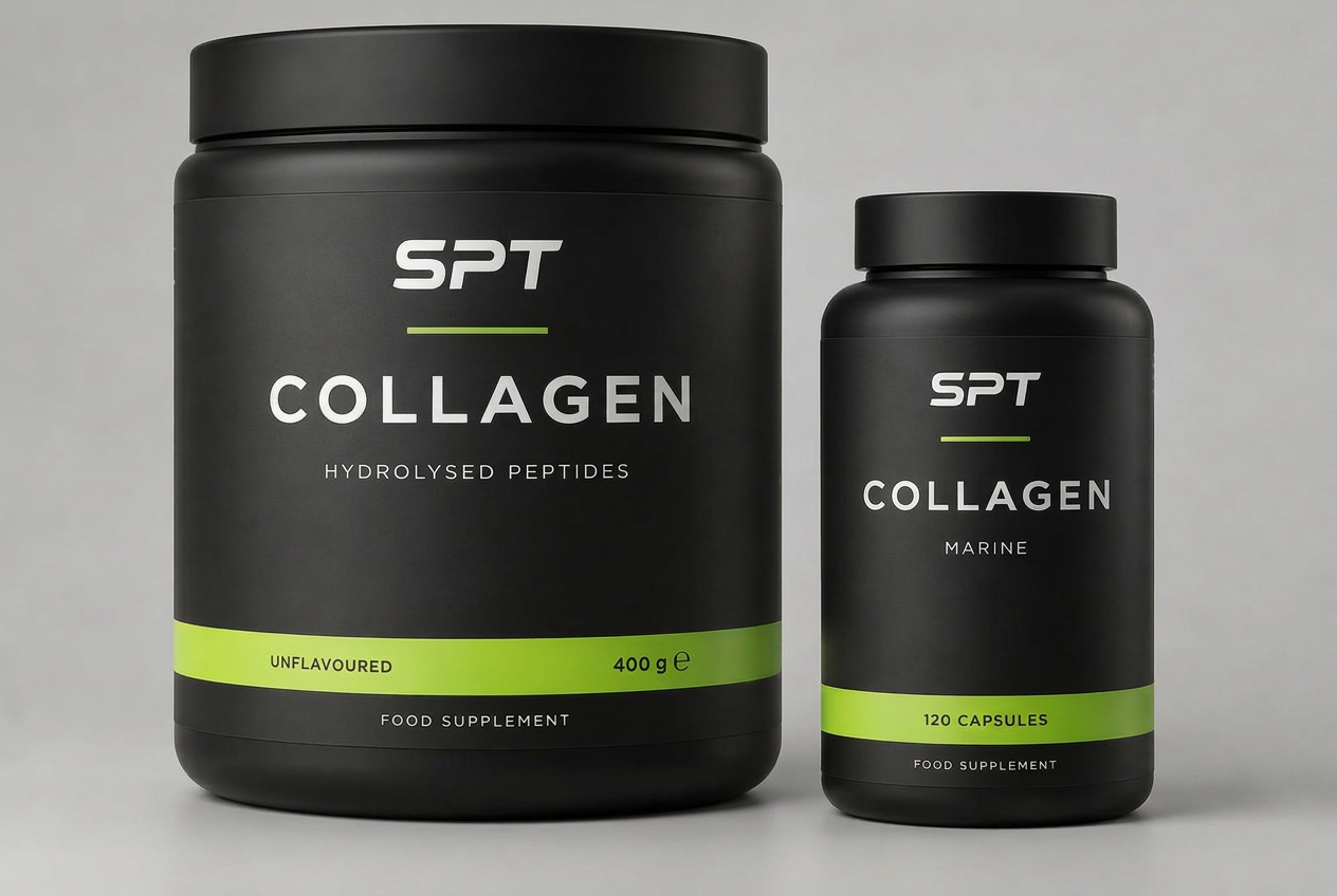 SPT collagen powder tub and marine collagen capsules
